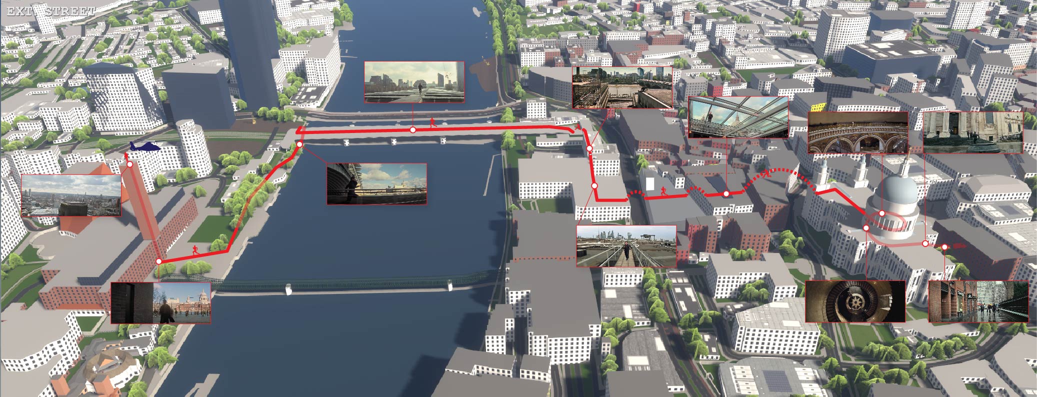 Mission Impossible Fallout London chase map overview